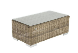 Wicker Tafel 'Salamanca' naturel - rond vlechtwerk