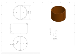 CorTenstaal plantenbak `Arrondi` Ø1200 x 800mm