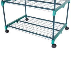 Tuinkas folie (kweekkas) 'BloomBox' met 3 etages en wielen - 130x69x49 cm (HxBxL)