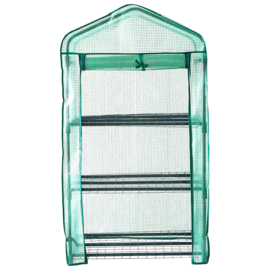 Tuinkas folie (kweekkas) 'BloomBox' met 3 etages en wielen - 130x69x49 cm (HxBxL)