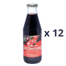 Pakket Kersensap `100% PUUR' 12x 750ml