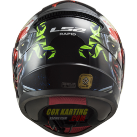 LS2 Helm FF353 Rapid Happy Dreams-Glans zwart clown (glow in the dark) XS