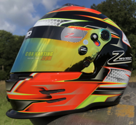 Zamp Helmet RZ 42Y Graphic Youth Orange/Yellow 57