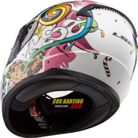 LS2 helm FF353 Rapid Mini Crazy Pop - Glans wit roze M