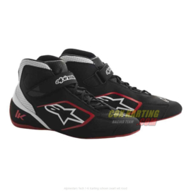 Alpinestars Kartschoenen Tech 1-K Zwart Wit Rood 39