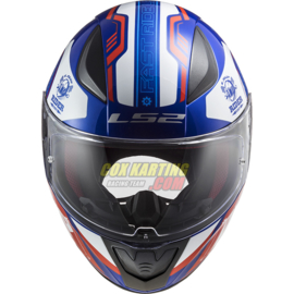 LS2 Helm FF353 Rapid Stratus Glans blauw rood wit XS