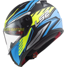 LS2 Helm FF353 Rapid Gale Mat zwart/Blauw/Fluo Geel S