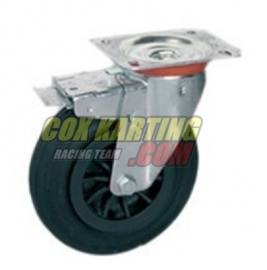 Zwenkwiel voor pitkar (kartwagen) 100x30x50 met rem