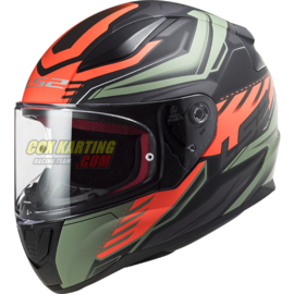 LS2 Helm FF353 Rapid Gale Mat zwart rood groen XS