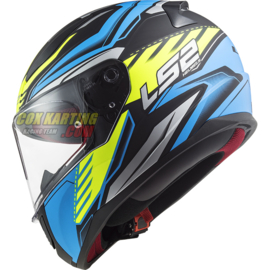 LS2 Helm FF353 Rapid Gale Mat zwart/Blauw/Fluo Geel XS