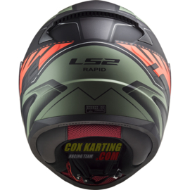 LS2 Helm FF353 Rapid Gale Mat zwart rood groen S