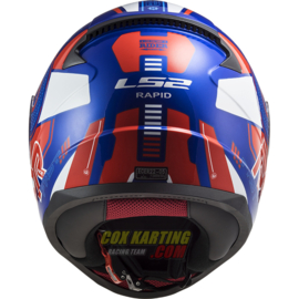 LS2 Helm FF353 Rapid Stratus Glans blauw rood wit XL