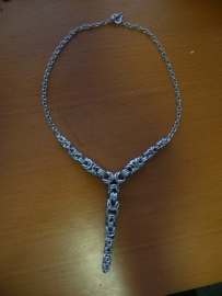 chainmaille bizantine vergrotende trap ketting (01kt023)