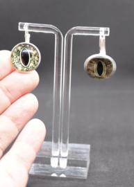 Cabochon oog oorbellen