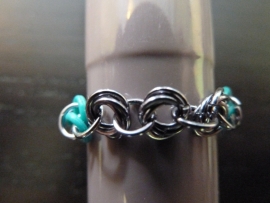 mobius ring turquoise/zilver