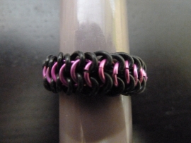 european 6 in 1 ring roze-zwart