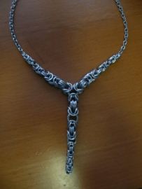 chainmaille bizantine vergrotende trap ketting (01kt023)