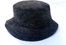Bucket hat grijs/zwart  (reversibel)