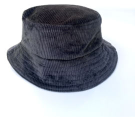 Bucket hat grijs/zwart  (reversibel)