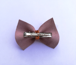 Pasador de cabello  con lazo rosado claro