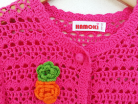 Jersey color fucsia tejido a crochet