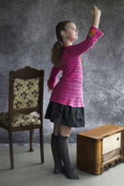 Jersey color fucsia tejido a crochet