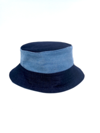 Bucket hat van denim (omkeerbaar)
