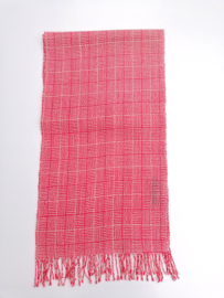 Alpaca sjaal rood en wit