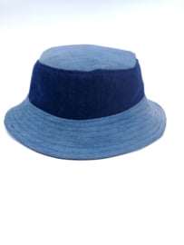 Bucket hat van denim (omkeerbaar)