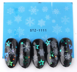 16 kerst water decals serie diversen bl/wh