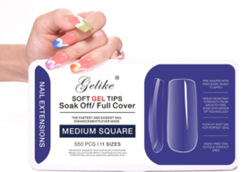 soft gel tips medium square 550 st.