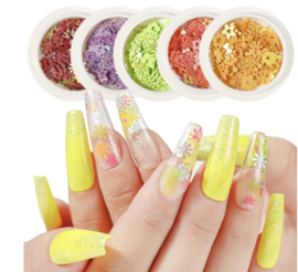 nailart flowers coated voorbeeld