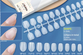 soft gel tips short oval 120 st. (mat)