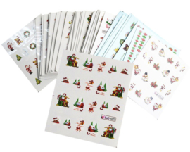 10 kerst water decal stickers