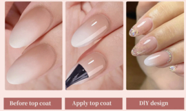 soft gel tips ombre almond medium 150 stuks