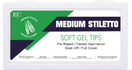 soft gel tips medium stiletto 550 st.