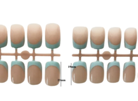 soft gel tips french square 5 kleuren (150 stuks)