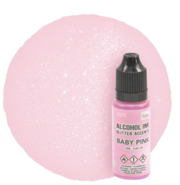 Couture Creations Alcohol Ink Glitter Accents Baby Pink 12ml
