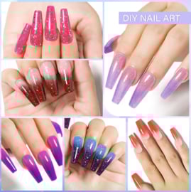gellak thermo glitter light purple HEMA vrij (06)