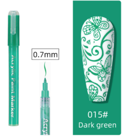 nailart pen donker groen