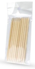 100 x orange wood sticks 11,4 cm (10x10)