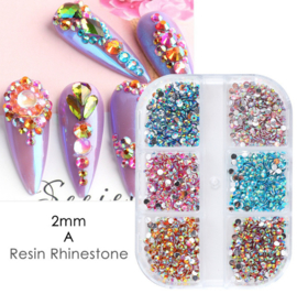 box rainbow strass steentjes 2mm