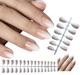 soft gel tips set ombre pink/white 120 stuks