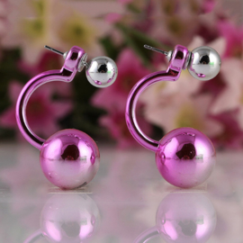 double pearl pink earrings (lees de voorwaarden)