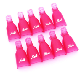 nail soaker clips (pink of wit)