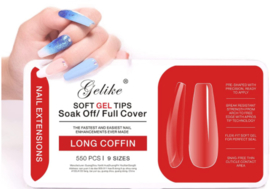 soft gel tips long coffin 550 st.