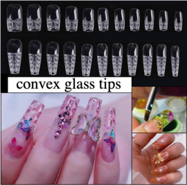 convex tips full cover clear