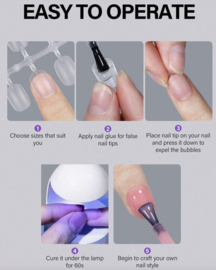 soft gel tips short oval 120 st. (mat)