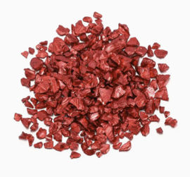 crushed glass red +/- 10 gram