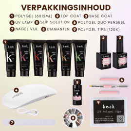polygel kit 6 kleuren